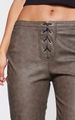 Prettylittlething Brown Faux Leather Lace Up Detail Low Rise Straight Leg Pants 8 Prettylittlething Brown Faux Leather Lace Up Detail Low Rise Straight Leg Pants -Pretty Little Thing Shop 8094ed95811ec23df56ec1724e138406b6a0d168 cnk2049 4