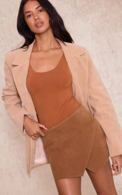 Prettylittlething Camel Faux Suede Wrap Mini Skirt -Pretty Little Thing Shop 80ab1f11ff82f93ec61b7869f01d202ea96d1af4 CNO4084 5 camel faux suede wrap mini skirt