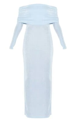 Prettylittlething Light Blue Acetate Slinky Bardot Long Sleeve Maxi Dress -Pretty Little Thing Shop 80ae2c4f3e10e438d86659d15e4af71fe4d8009e CNE2951 5 light blue acetate slinky bardot long sleeve maxi dress