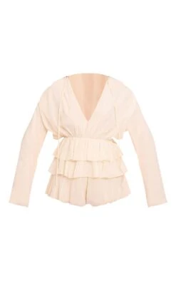 Prettylittlething Cream Chiffon V Neck Frill Tiered Romper -Pretty Little Thing Shop 81aafb18a2c185d9d8ace0d05bb4355a350f3646 CNN7781 5 cream chiffon v neck frill tiered playsuit