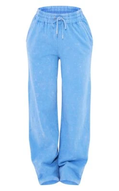 Blue Washed Wide Leg Sweatpants -Pretty Little Thing Shop 823eee1a85ed489e38e3fc86280cd639bdc44633 CNO2603 5 blue washed wide leg joggers