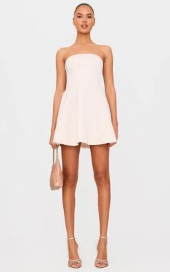 Prettylittlething Cream Satin Bandeau Bow Back Shift Dress -Pretty Little Thing Shop 828fee37784a416f20519c20c24852de89b0066d cnl4663 3