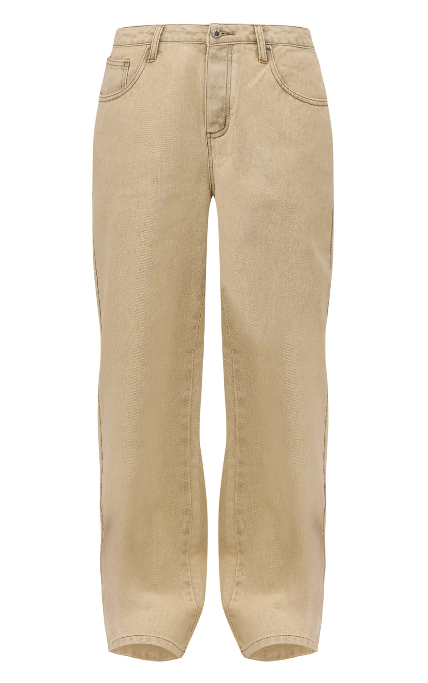 Prettylittlething Light Stone Dip Front Straight Leg Jeans 5 Prettylittlething Light Stone Dip Front Straight Leg Jeans - Image 5