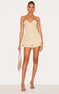 Prettylittlething Stone Woven Bust Cup Detail Peplum Romper -Pretty Little Thing Shop 839a120f31b23fb9b6a4232a86a9333813cc1d52 cnm0464 3