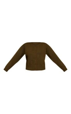 Prettylittlething Khaki Crew Neck Knit Cardigan -Pretty Little Thing Shop 83c551e08fdd491eb03f490ece89a6d426640410 CNN6369 5 khaki crew neck knit cardigan