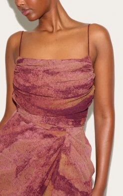 Prettylittlething Dark Purple Abstract Print Chiffon Ruched Drape Midi Dress -Pretty Little Thing Shop 843f536de84e3128fa8a0303ce151fa8e6fcc31a CNM0886 4 dark purple abstract print chiffon ruched drape midi dress