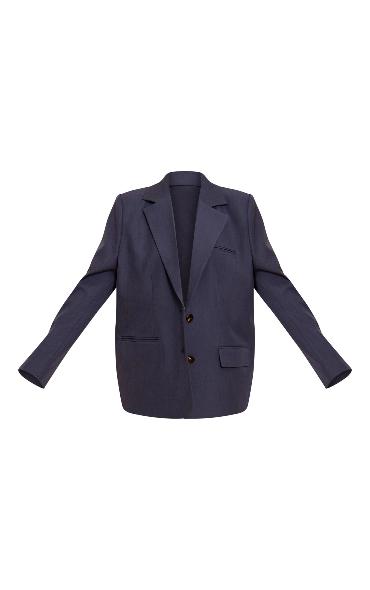 Prettylittlething Steel Grey Super Boxy Sleeve Seam Detail Blazer 5 Prettylittlething Steel Grey Super Boxy Sleeve Seam Detail Blazer - Image 5