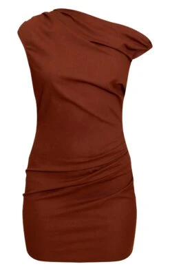 Prettylittlething Chocolate Linen Look Twist Shoulder Shift Dress -Pretty Little Thing Shop 8502d2b05a9951b307499ddada19b67b70bc7173 CNN5363 5 chocolate linen look twist shoulder shift dress