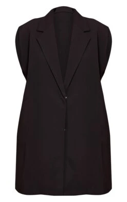 Prettylittlething Black Woven Tailored Waist Coat Dress -Pretty Little Thing Shop 85a50512609e5e2977bf13d4c7b91255a574d251 CNO3228 5 black woven tailored waist coat dress