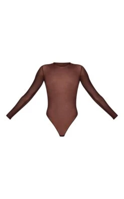Prettylittlething PLT Label Chocolate Mesh Bodysuit -Pretty Little Thing Shop 863159bd6b9b88a5f9b9b1e2c00e027b4344148d CNO7012 5 plt label chocolate mesh bodysuit