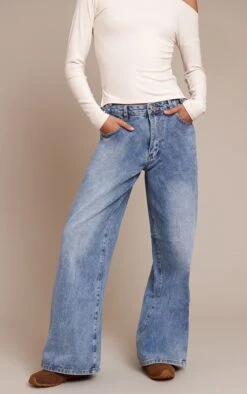 Prettylittlething Light Blue Button Detail Wide Leg Jeans -Pretty Little Thing Shop 869c1018a7294323f7a1282d5e908a0ae6437470 CNL5083 2 light blue button detail wide leg jeans