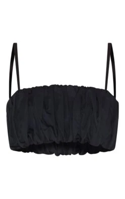 Prettylittlething Black Puff Ball Extreme Crop Top -Pretty Little Thing Shop 86a753530d279ec2df981fad1302b72e42005d8d CNM4041 5 black puff ball extreme crop top