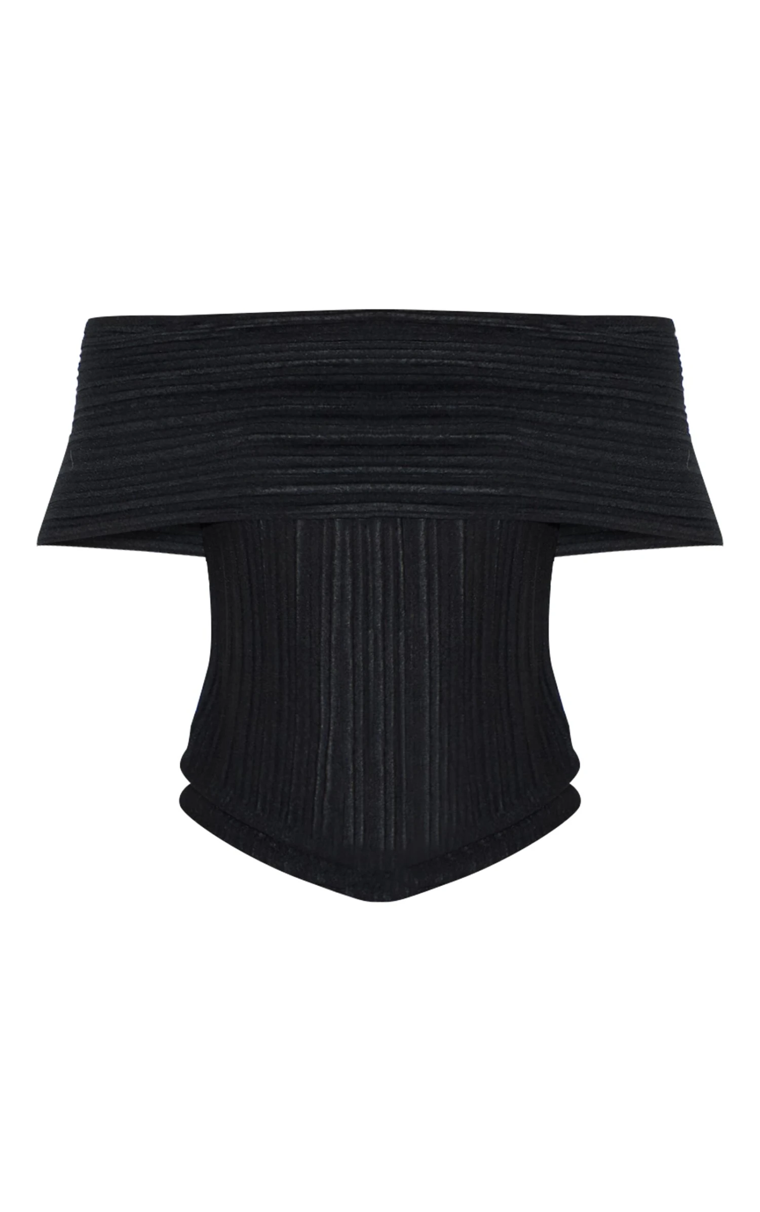 Prettylittlething Black Rib Style Fold Over Top 5 Prettylittlething Black Rib Style Fold Over Top - Image 5