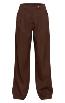 Prettylittlething Dark Brown Tailored Woven Pleated Wide Leg Pants -Pretty Little Thing Shop 8757190711cd0e17b85733a83172344af12b75d2 CNN7446 5 dark brown tailored woven pleated wide leg trousers
