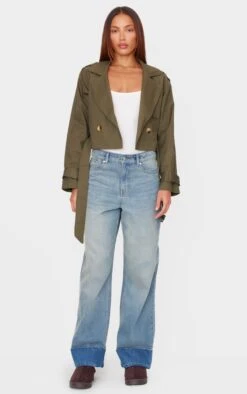 Prettylittlething Khaki Cropped Trench Coat -Pretty Little Thing Shop 87ed6360e81b1c6c875e45262fbd470878a2197a CNF5999 3 khaki cropped trench coat