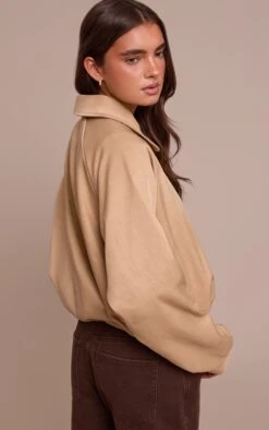 Prettylittlething Beige Utility Style Draw Cord Bomber Jacket -Pretty Little Thing Shop 88a2537c2729e8b72dfedab37d5e59dbc91fa7b3 CNN8446 2 beige utility style draw cord bomber jacket