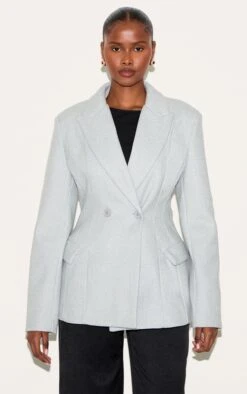 Prettylittlething Grey Double Breasted Asymmetric Wool Look Blazer -Pretty Little Thing Shop 88ffcfd21eecffd52509a25224680d3e6b241b63 CNM5310 3 grey double breasted assymetric wool look blazer