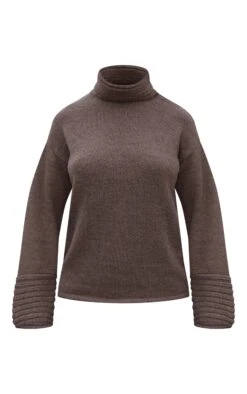 Prettylittlething Chocolate Textured Knit Roll Neck Oversized Sweater -Pretty Little Thing Shop 890f34e9ea50fec8b81f9cc2da81fe000bc2e5ec cnj6002 5