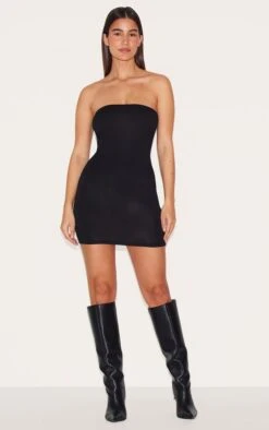 Prettylittlething Black Jersey Bandeau Bodycon Dress -Pretty Little Thing Shop 891f4137de08ea364683f8d63004c6dd000122b7 CLT7957 3 black jersey bandeau bodycon dress