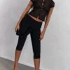 Prettylittlething Black Double Layer Slinky Wrap Capri's -Pretty Little Thing Shop 896ae286a6134508ddd22cc762abc013b1acc340 CNO5226 1 black double layer slinky wrap capri s