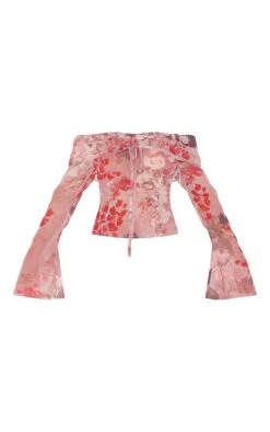Prettylittlething Dusty Pink Printed Bardot Chiffon Blouse -Pretty Little Thing Shop 89acdbdbae86af9b4c70a4b90088bf1e8457a174 CNM1680 5 dusty pink printed bardot chiffon blouse