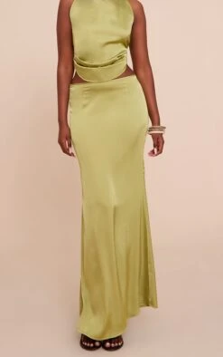 Prettylittlething Olive Satin Floaty Maxi Skirt -Pretty Little Thing Shop 89e5700d12170853e4b0d21151ae8a9980caac78 CNN4393 2 olive satin floaty maxi skirt