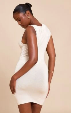 Prettylittlething OatmealKnit Asymmetric Knot Detail Mini Dress -Pretty Little Thing Shop 8a4281f0685d00dc6041bc4b544dcbadc104c294 CNM1291 2 oatmeal knit asymmetric knot detail mini dress