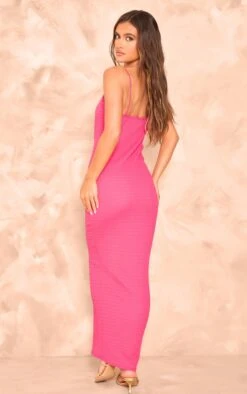 Prettylittlething Hot Pink Textured Cut Out Detail Strappy Midi Dress -Pretty Little Thing Shop 8a739418e3963efa329c58873f47f769970b0a2c cnj1123 2