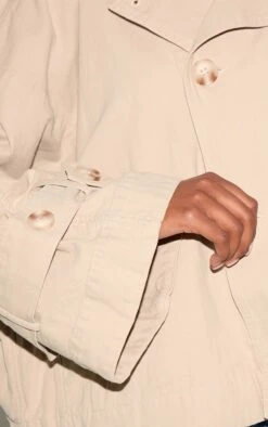 Prettylittlething Stone Wrap Over Detail Canvas Trench Coat -Pretty Little Thing Shop 8acf6b421b62618f5ce68af5d2eb5c4707d33969 CNL5178 4 stone wrap over detail canvas trench coat