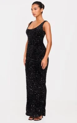 Prettylittlething Black Velvet Sequin Embellished Scoop Back Maxi Dess 7 Prettylittlething Black Velvet Sequin Embellished Scoop Back Maxi Dess -Pretty Little Thing Shop 8b01197a4b93a0f9984c53d2555b501e6f0d7ce7 cnk8855 3