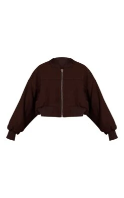 Prettylittlething Chocolate Ruched Sleeve Cropped Bomber Jacket 9 Prettylittlething Chocolate Ruched Sleeve Cropped Bomber Jacket -Pretty Little Thing Shop 8b245b0a4446b0dd1c7aa55946e631650ffb2408 CNN7103 5 chocolate ruched sleeve cropped bomber jacket