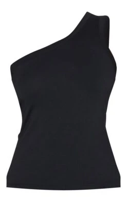 Prettylittlething Black One Shoulder Long Vest Top -Pretty Little Thing Shop 8b69861b48ab3a3a076360a73bc4057a6a0c7620 CNM3770 5 black one shoulder long vest top