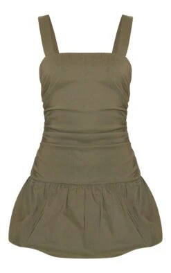 Prettylittlething Khaki Strappy Ruched Puffball Dress -Pretty Little Thing Shop 8c2b54aa2479e700d3adad560c7fcbef1ef81169 CNN1642 5 khaki strappy ruched puffball dress