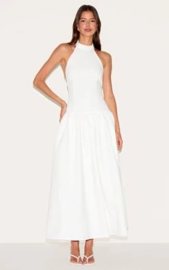 Prettylittlething White Tailored High Neck Midaxi Dress -Pretty Little Thing Shop 8c6e4f3e76b8c390c6878272565d8209095df995 CNM7937 3 white tailored high neck midaxi dress