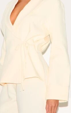 Prettylittlething Cream Premium Woven Tie Side Blazer Jumpsuit -Pretty Little Thing Shop 8c9f90a92f47a93a2e11e2047c0fb071bb310c4a cnl9239 4