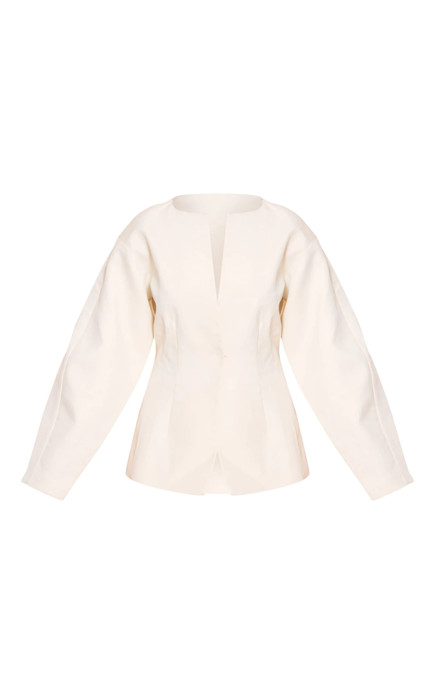Cream Cocoon Sleeve Cinch Waist Blazer 5 Cream Cocoon Sleeve Cinch Waist Blazer - Image 5