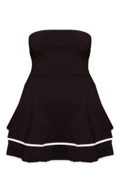 Prettylittlething Black Stretch Woven Contrast Tiered Shift Dress -Pretty Little Thing Shop 8cb87b170d2613e84ab50913e7d8019f0ed0425a cng7945 5