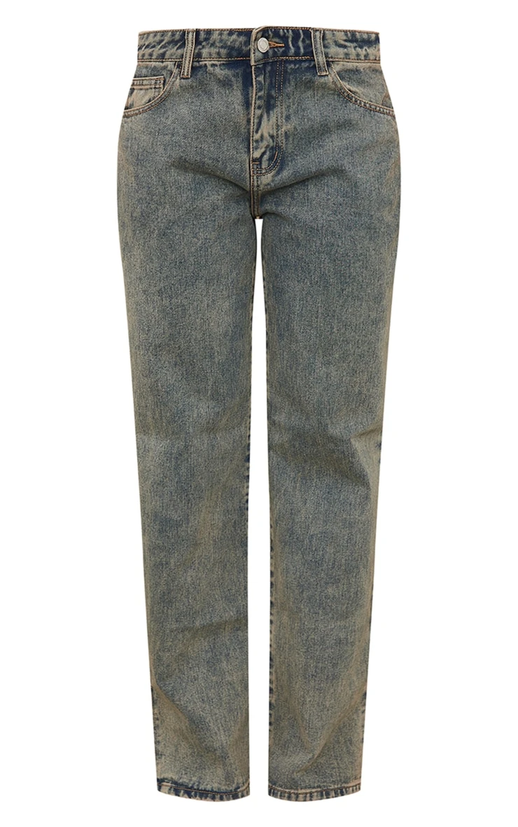 Prettylittlething Vintage Wash Mid Rise Split Hem Jeans 5 Prettylittlething Vintage Wash Mid Rise Split Hem Jeans - Image 5