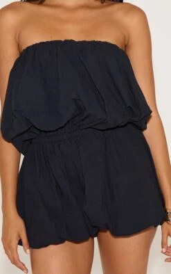 Prettylittlething Black Puffball Detail Bandeau Romper -Pretty Little Thing Shop 8d857c07e74d9ad3d81860bc4cd2f07929fd578a CNN7951 4 black puffball detail bandeau playsuit