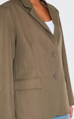 Prettylittlething Olive Seam Detail Structured Oversized Blazer -Pretty Little Thing Shop 8db0d2351ad906470908ab9e7af62c47d7e81531 cnl5152 4