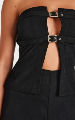 Prettylittlething Black Tailored Woven Thin Belt Detail Bandeau Jumpsuit -Pretty Little Thing Shop 8e079ade6c93745745b04dbb5f8dd8abaea258a4 cnk4591 4