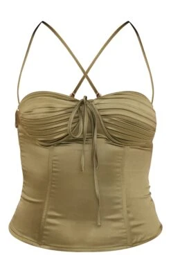 Prettylittlething Olive Satin Pleated Bust Pointed Hem Corset -Pretty Little Thing Shop 8ee7973cbbf65a2df5dcba50b057df20abcb756e cni1524 5