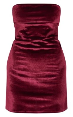 Prettylittlething Burgundy Velvet Bandeau Fold Over Mini Dress -Pretty Little Thing Shop 8f06207acbb75cb808bacfeedd66d48290012b55 cnl0865 5
