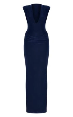 Prettylittlething Navy Double Layer Plunge Ruched Shoulder Drape Waist Maxi Dress -Pretty Little Thing Shop 8f41e680a767c327128b282e5c44c37fdc53bcdf CNM8667 5 navy double layer plunge ruched shoulder drape waist maxi dress