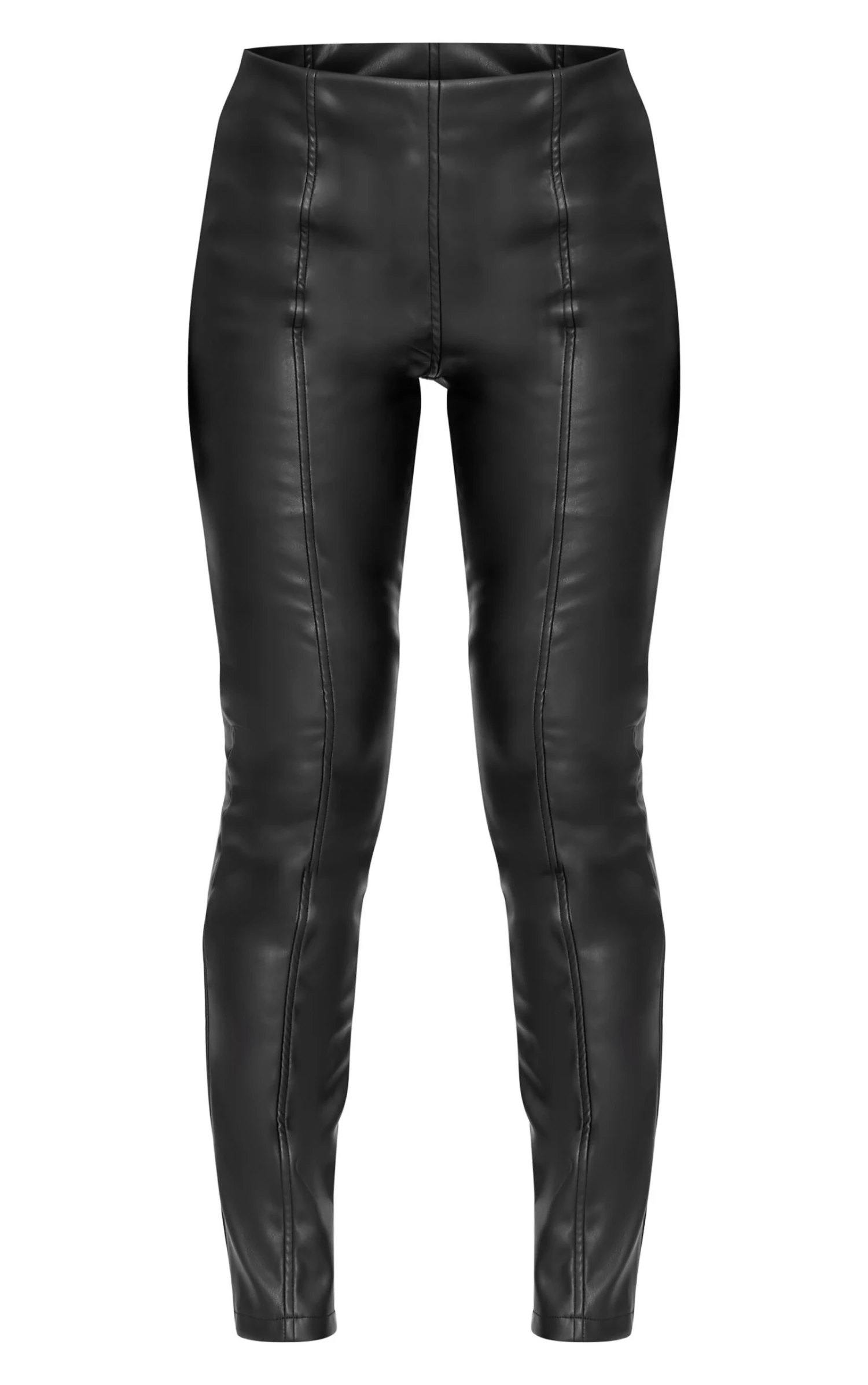 Black Faux Leather Stretch Leggings 5 Black Faux Leather Stretch Leggings - Image 5