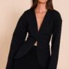 Prettylittlething Black Cinched Waist Stretch Blazer -Pretty Little Thing Shop 8f7fd79b5835659235601e2a736dbebbf569073d CNM5296 1 black cinched waist stretch blazer