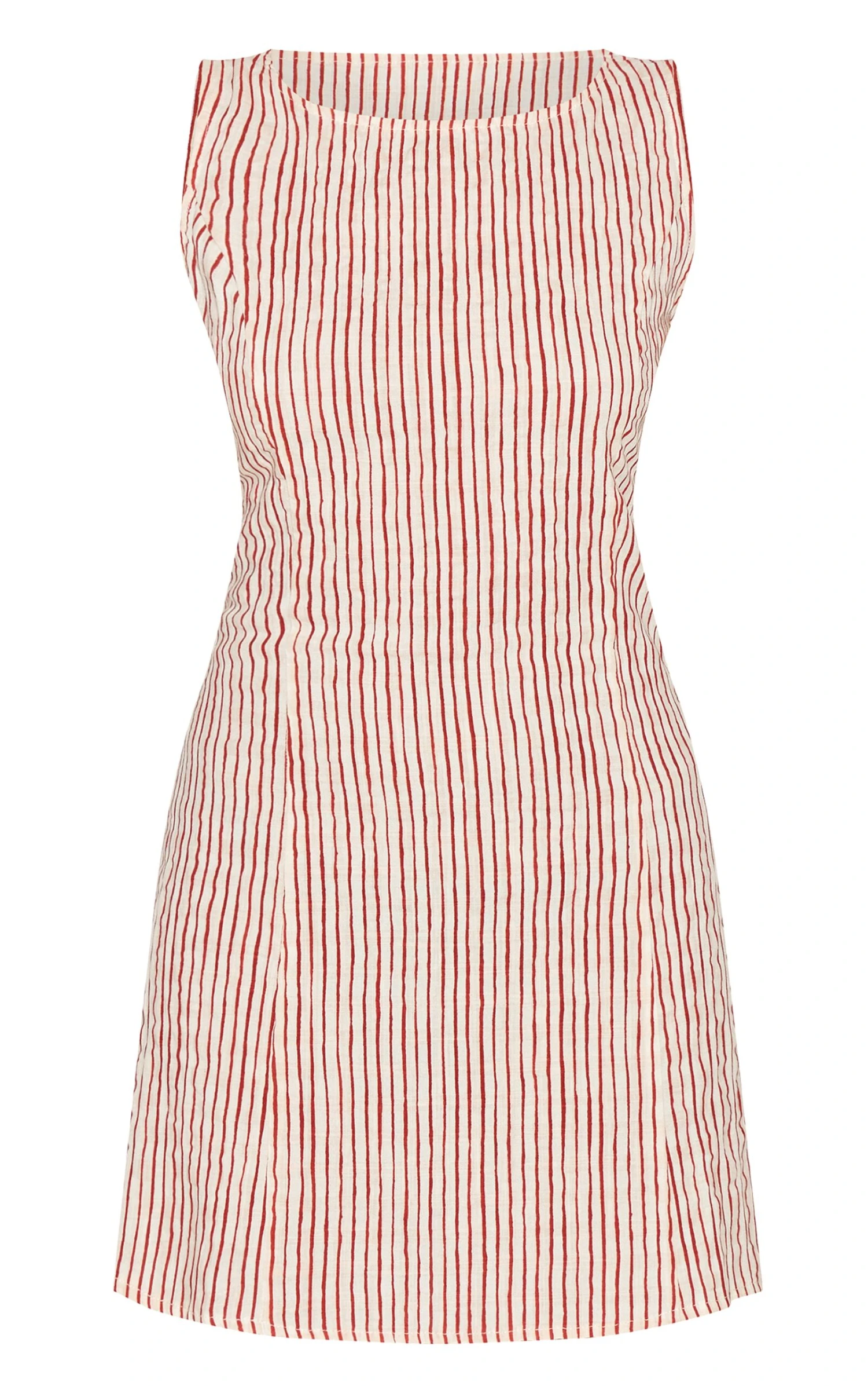 Prettylittlething Red Striped Boat Neck Dress 5 Prettylittlething Red Striped Boat Neck Dress - Image 5