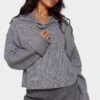 Prettylittlething Charcoal Grey Marl Chunky Knit Half Zip Sweater