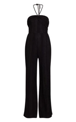 Prettylittlething Black Lace Fold Over Straight Leg Jumpsuit -Pretty Little Thing Shop 8fdef000d371e06de5db52983ff610bc1f67ddc1 CNO4148 5 black lace fold over straight leg jumpsuit