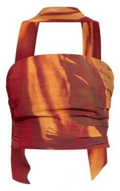 Multi Abstract Printed Chiffon Scarf Detail Ruched Bandeau Top -Pretty Little Thing Shop 8ff90fe521b58657969e312b1d2404575ee959c5 CNN9278 5 multi abstract printed chiffon scarf detail ruched bandeau top